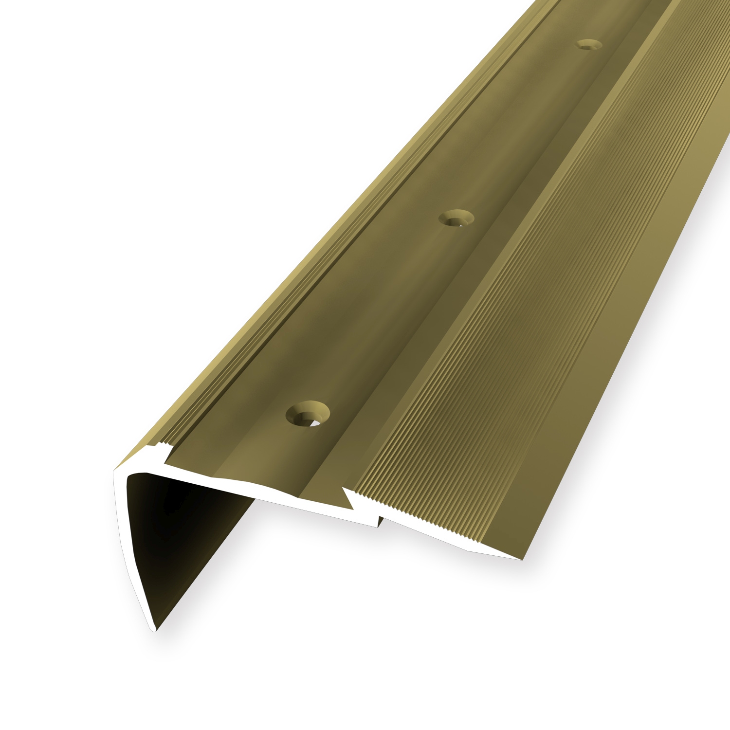 Treppenkantenprofil 34 x 60 x 2500 mm Aluminium Winkelprofil Geriffelt versch. Varianten Küberit