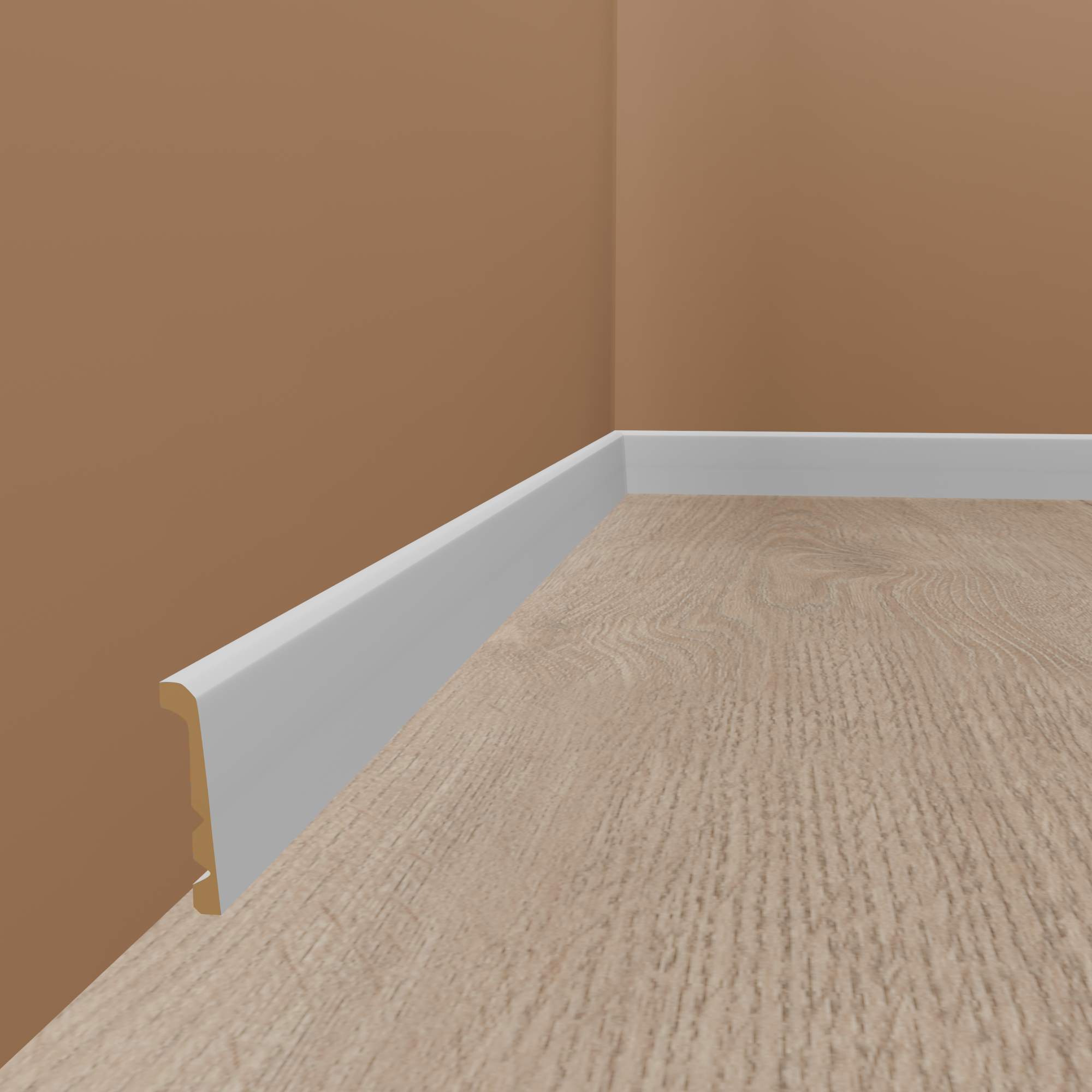 Neuhofer Abdeckleiste "Sale" FU123K MDF 24 x 92 x 2400 mm Weiß Fußleiste