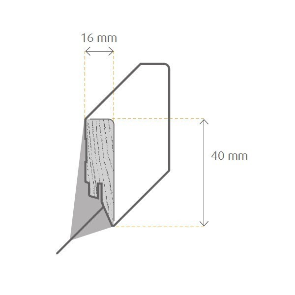 Zeichnung Sockelleiste / Fußleiste / Bodenleiste Taverone-8 (7335)
