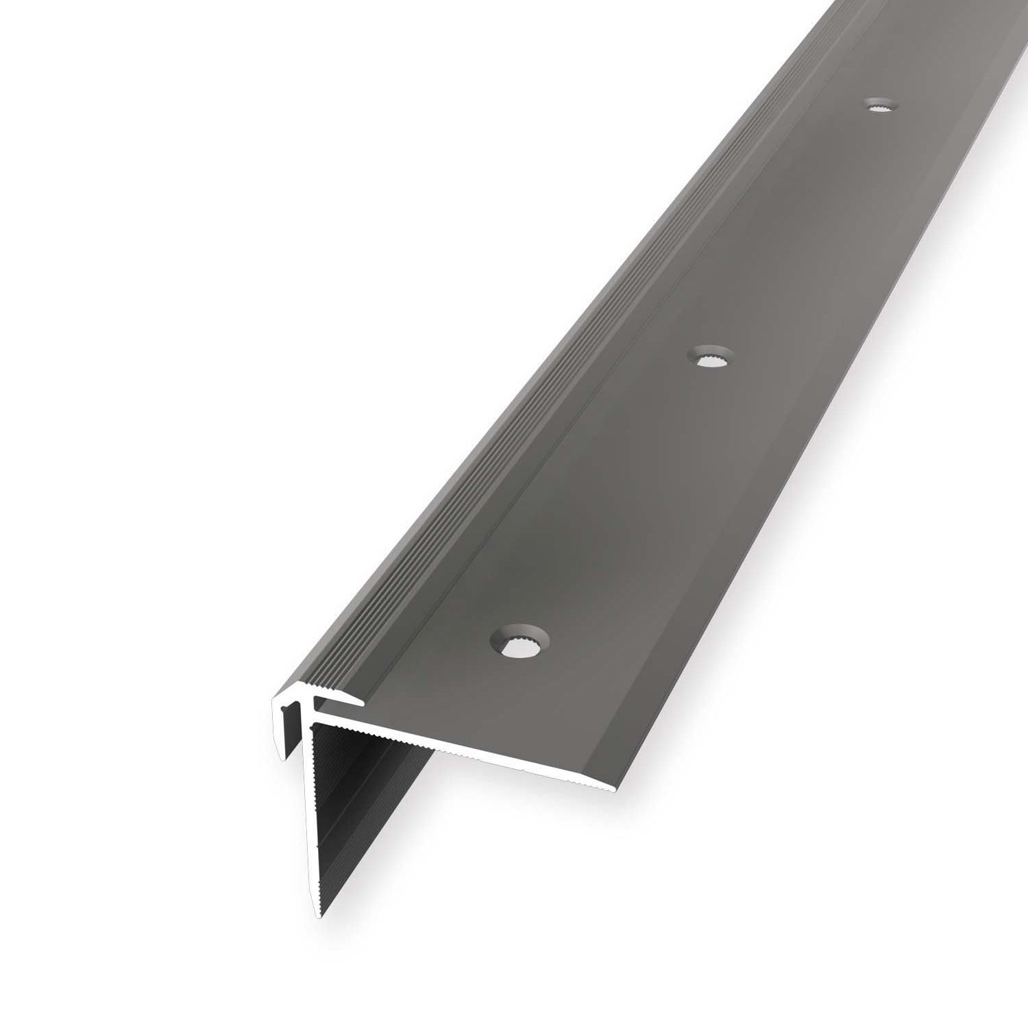 Treppenprofil 30 x 38 x 2500 mm Aluminium Treppenkantenprofil Winkelprofil Geriffelt Küberit
