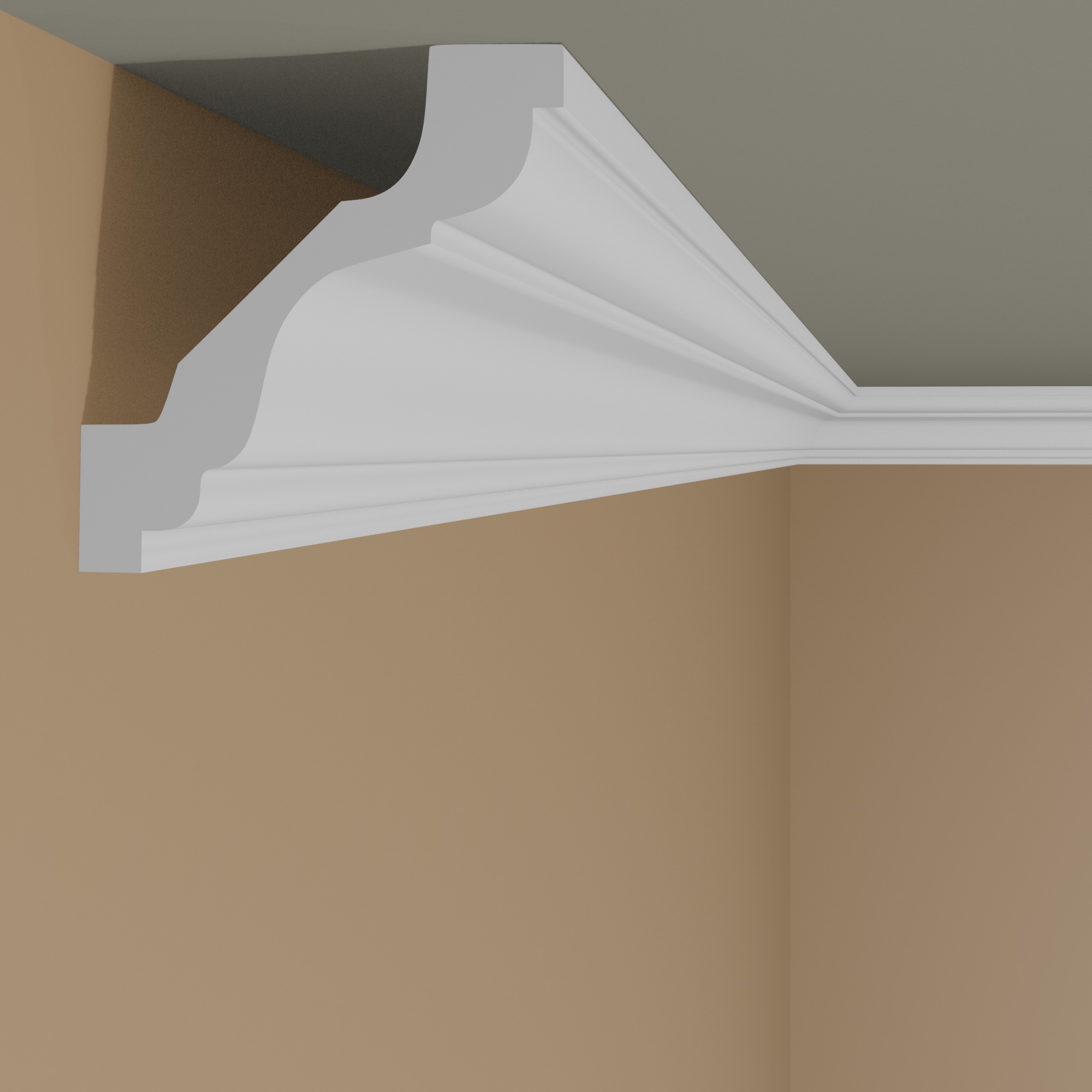 Elite Decor | Stuckleiste P819| Polyurethan | 68 x 68 x 2000 mm | Styropor Deckenleiste | Weiß