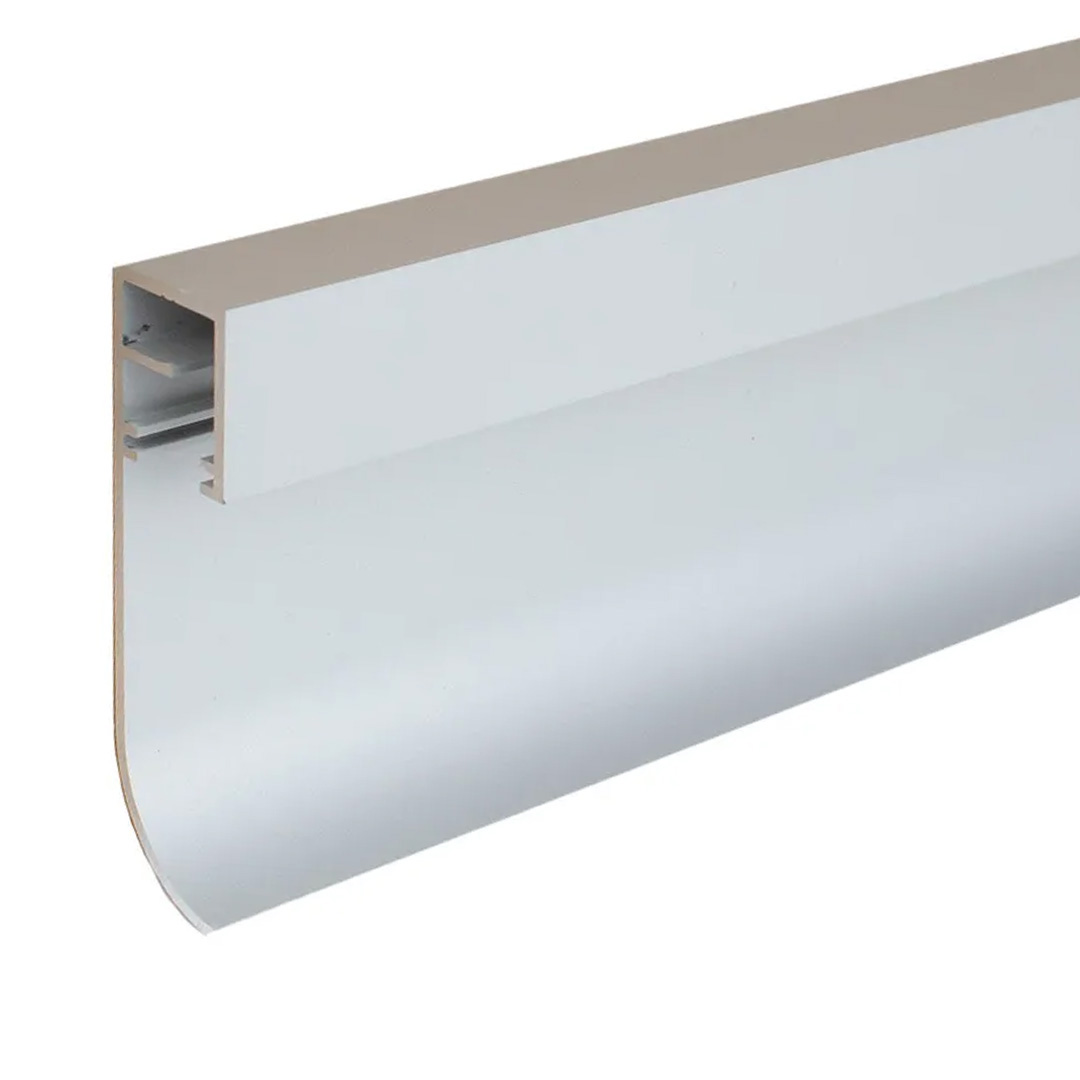 PROVISTON Licht Sockelleiste Metall 15.8 x 60 - 100 x 2500 mm LED Fußleiste Aluminium Ungebohrt