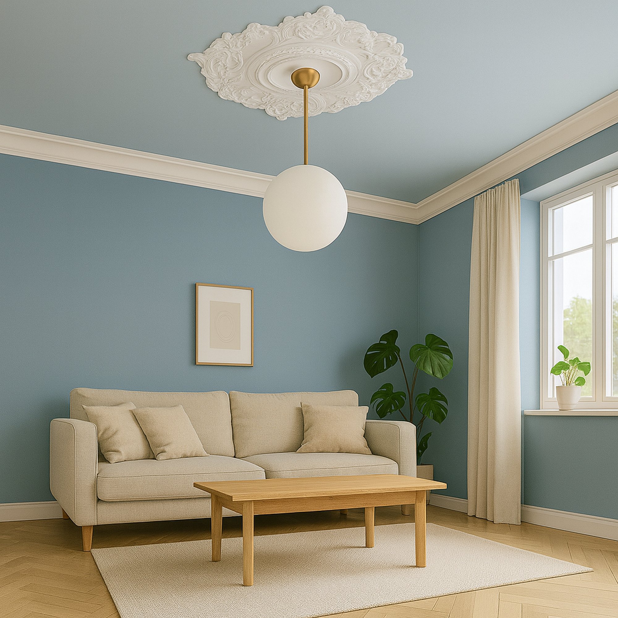 Marbet | Rosette "R25" | 70 x 57 cm | Styropor | weiß Marbet | Rosette "R25" | 70 x 57 cm | Styropor | weiß