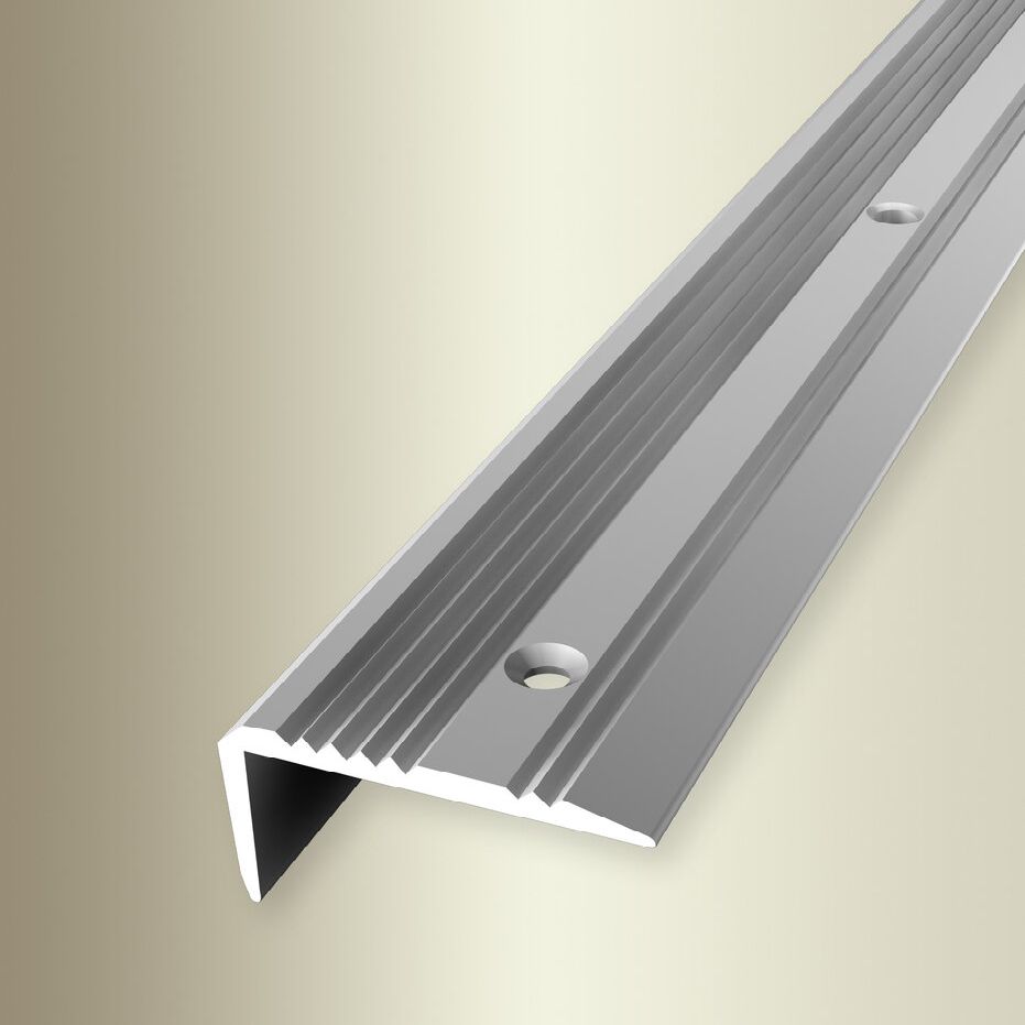 Küberit Treppenkanten- & Winkelprofile H 23 mm B 43 mm Einfasshöhe 0 - 20 mm Alu elox