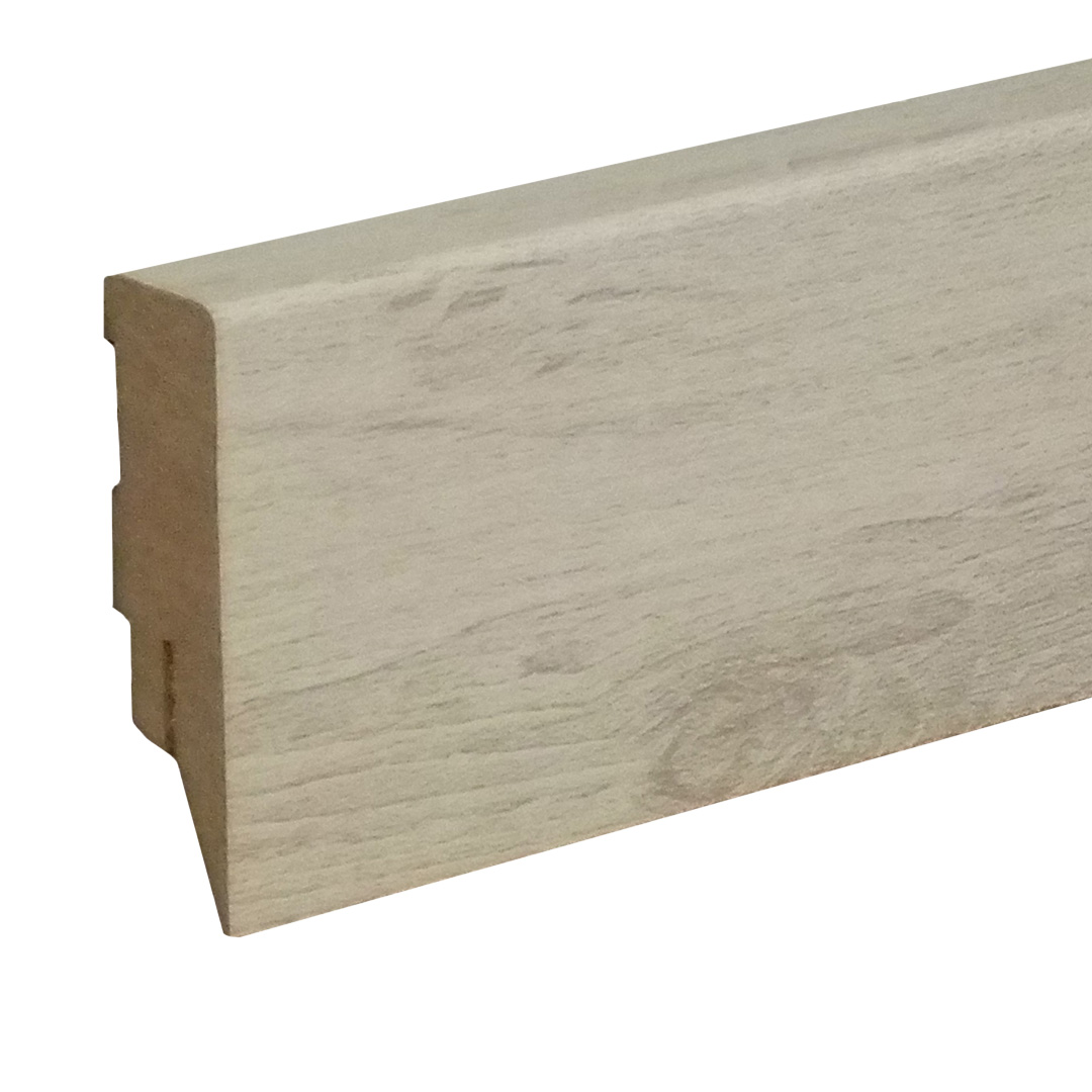 Sockelleiste / Fußleiste / Bodenleiste Lecco-150 (73403) | 16 x 58 x 2500 mm | Kiefer Silbergrau