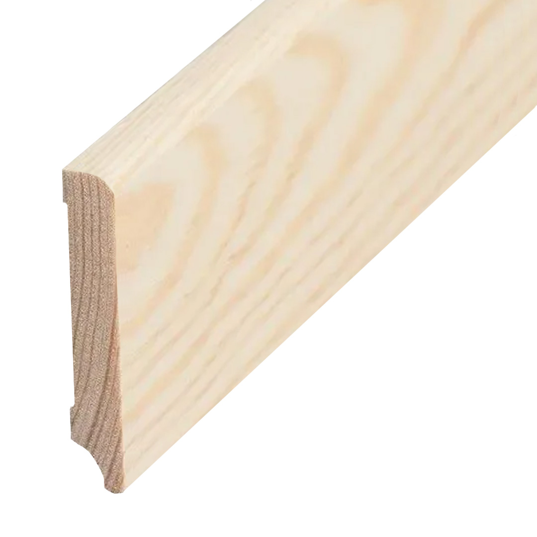 Klar lackierte Kiefer Massivholz Sockelleiste (10 x 60 x 2500 mm) by PROVISTON
