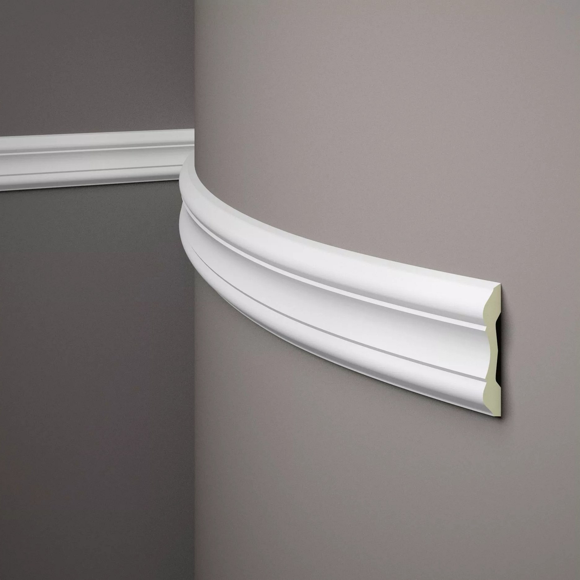 Mardom flexible Wandleiste MDD345F Profoam 24 x 102 x 2000 mm Weiß Zierleiste biegsam