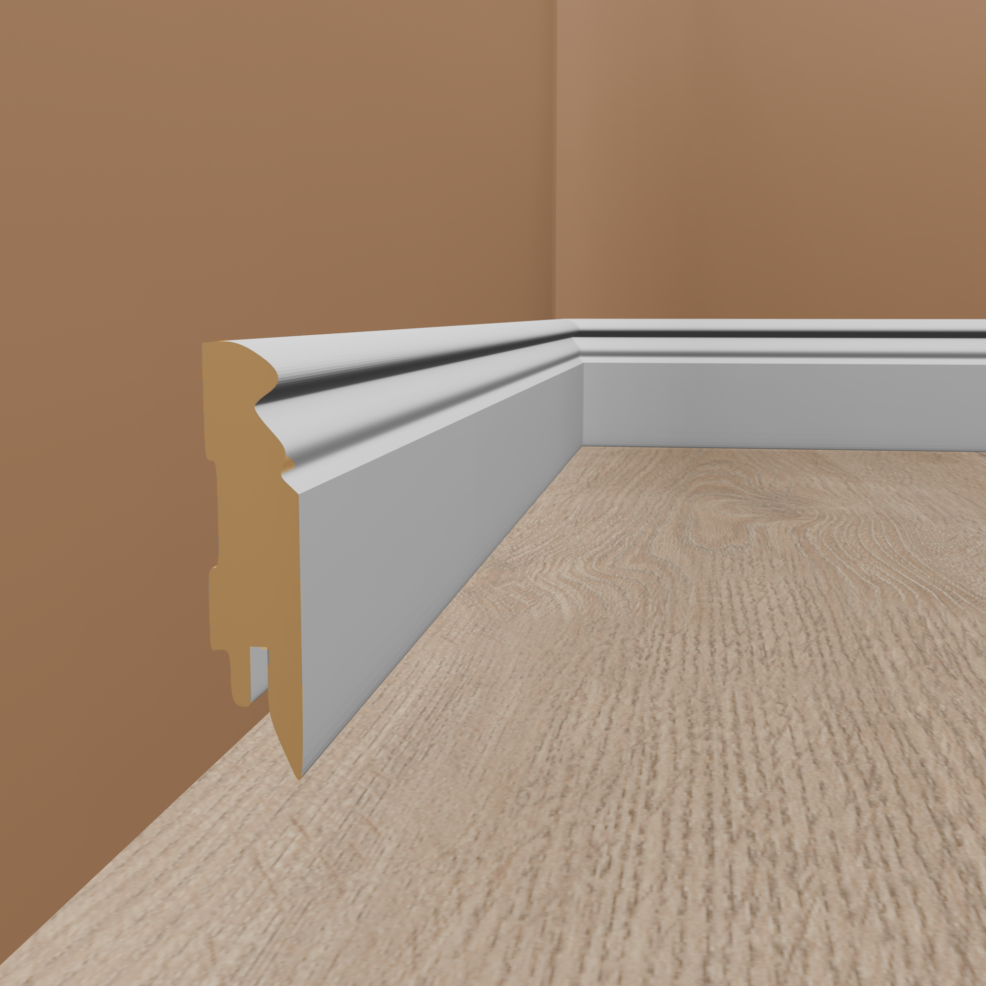 Neuhofer Sockelleiste "Gabiano" FU096L MDF 16 x 90 x 2400 mm Weiß Fußleiste Neuhofer Sockelleiste "Gabiano" FU096L MDF 16 x 90 x 2400 mm Weiß Fußleiste