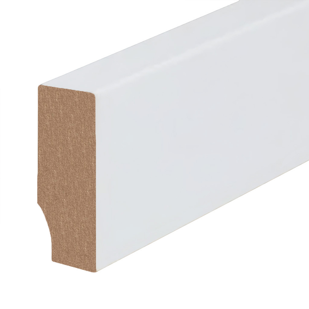 Klassische Eckige Sockelleiste MDF foliert weiß (16 x 40 x 2500 mm) by PROVISTON