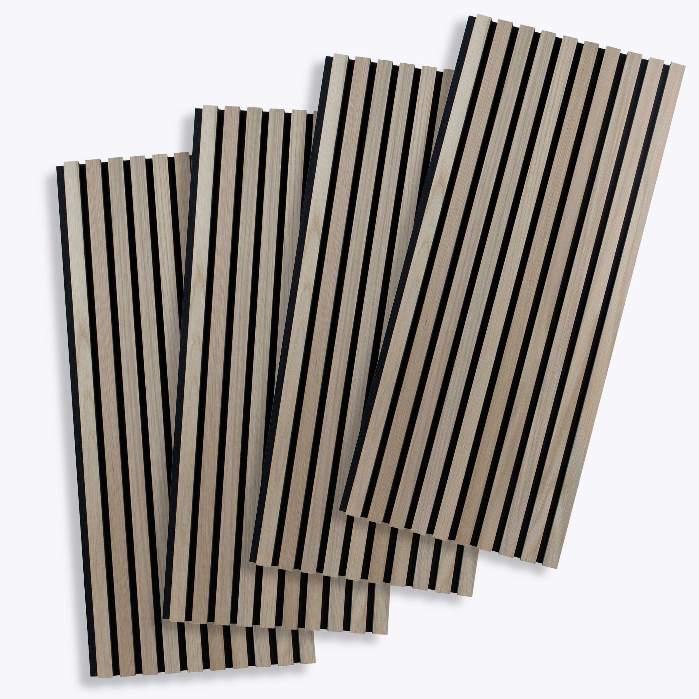 PROVISTON Akustik Paneel 4er SET 1200 x 600 x 21 mm Eiche Natur Akustik Wandpaneele MDF Furniert