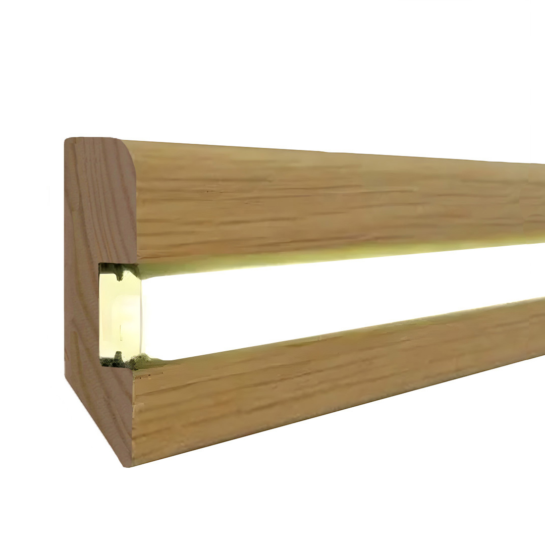 Moderne Licht Sockelleiste Massivholz, lackiert braun (16 x 58 x 2400 mm) by PROVISTON