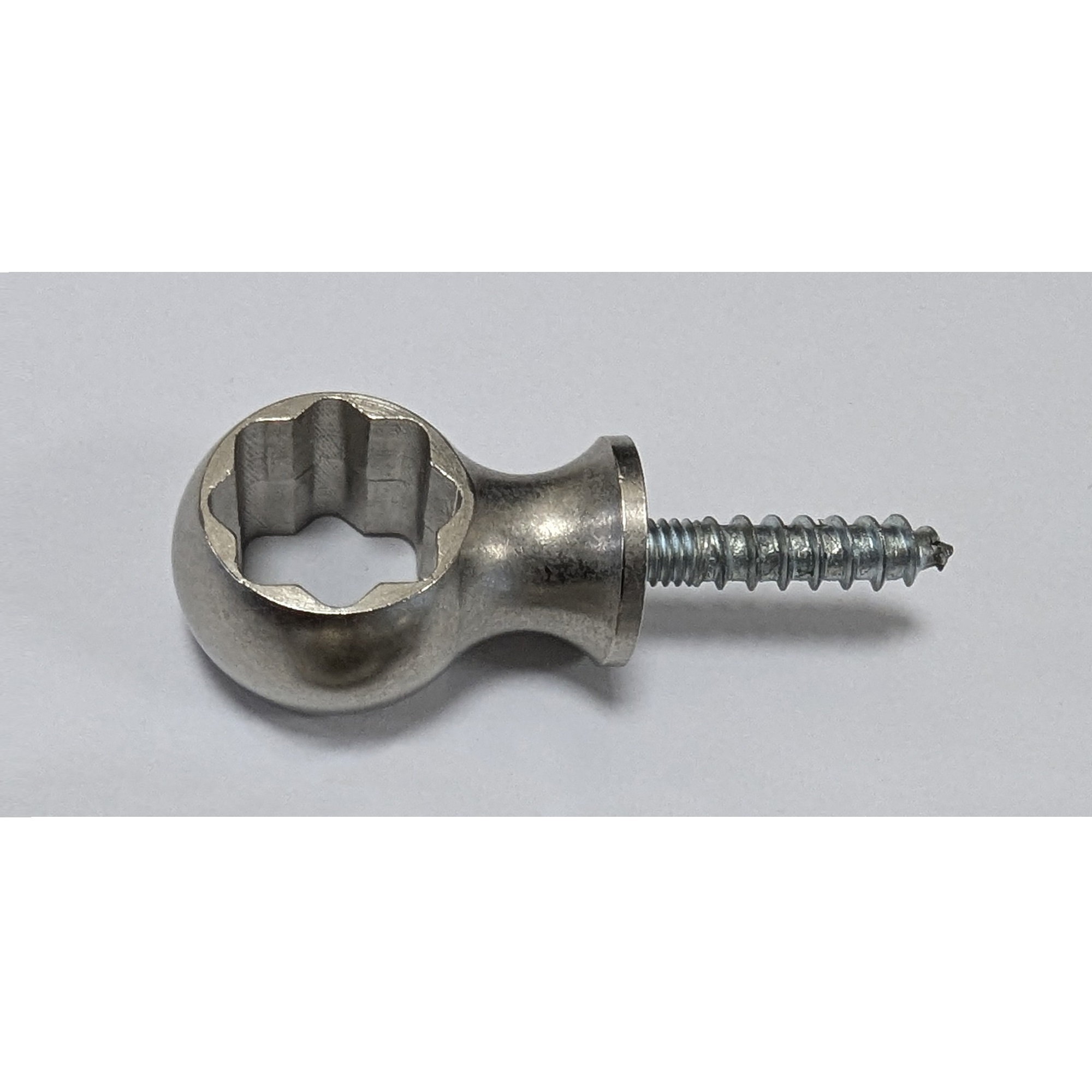 PROVISTON Quattro Kugelösen für Läuferstangen 11 x 26.5 mm Messing Vernickelt Matt