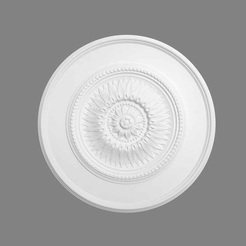 Mardom Rosette / Deckenkuppel B3023 Profoam 592 x 85 x 592 mm Weiß Stuckrosette Deckenrosette Rund