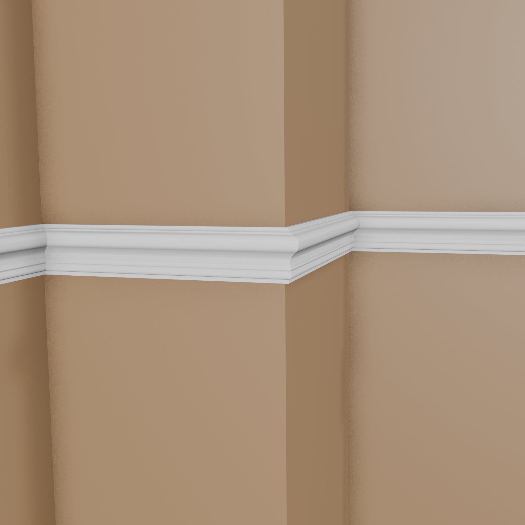 Elite Decor | Stuckleiste CR889 | Polyurethan | 26 x 62 x 2000 mm | Weiß | Styropor Zierleiste