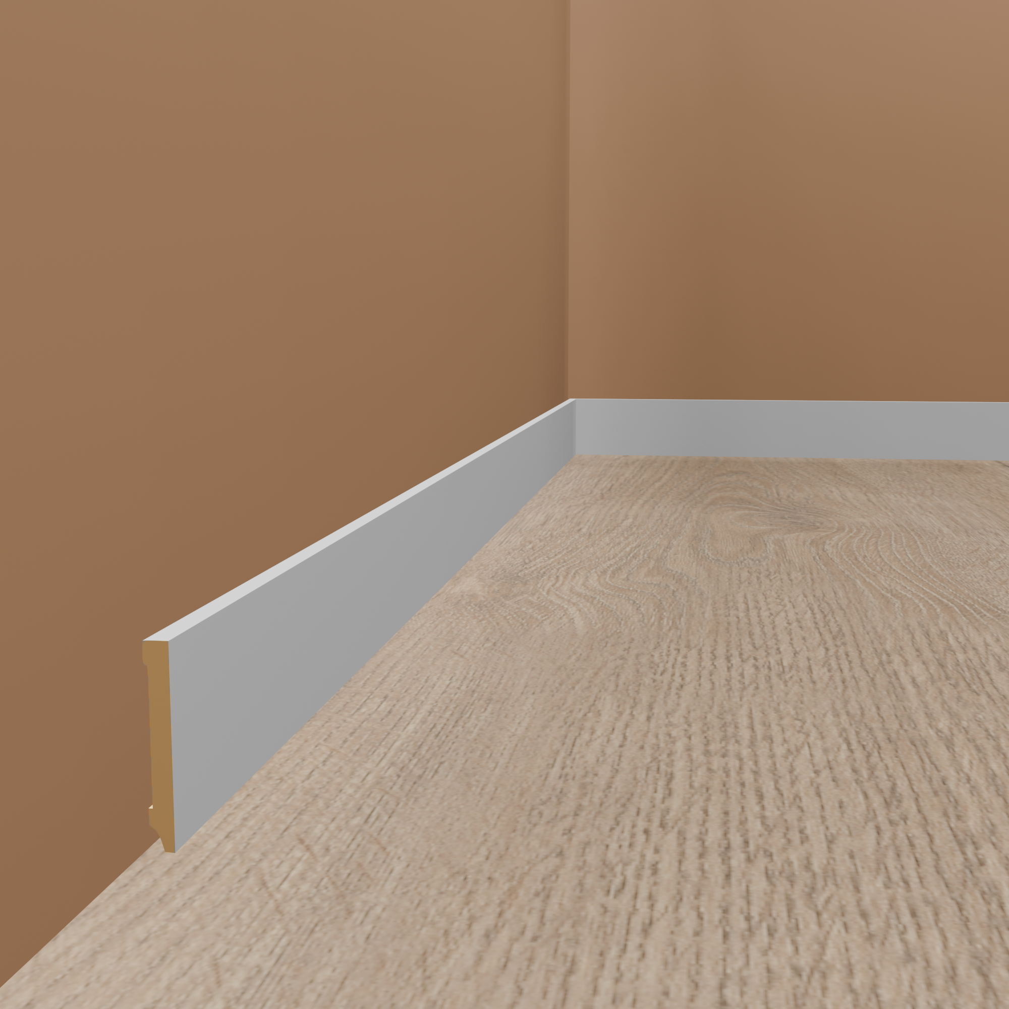 Sockelleiste Ingolstadt MDF 10 x 58 x 2500 mm Weiß Eckig by PROVISTON