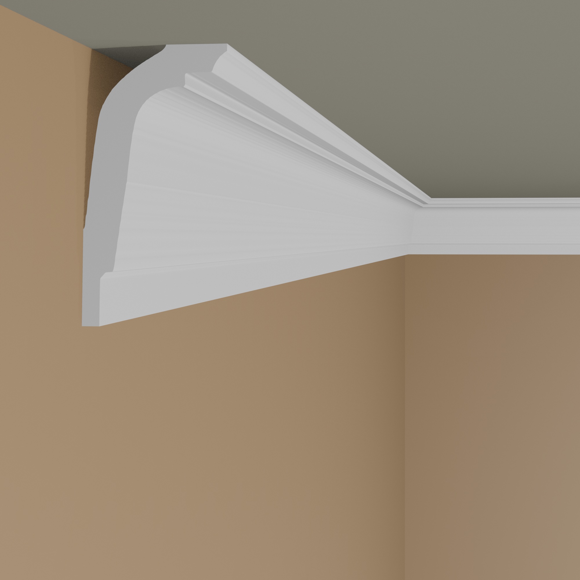 Marbet_E35_1 Marbet Stuckleiste "E-35" Styropor Deckenleiste 45 x 67 x 2000 mm Polystyrol Leiste Weiß