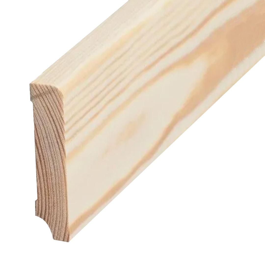 Fussleiste Kiefer (Massivholz) klar lackiert (13 x 60 x 2500 mm) by PROVISTON