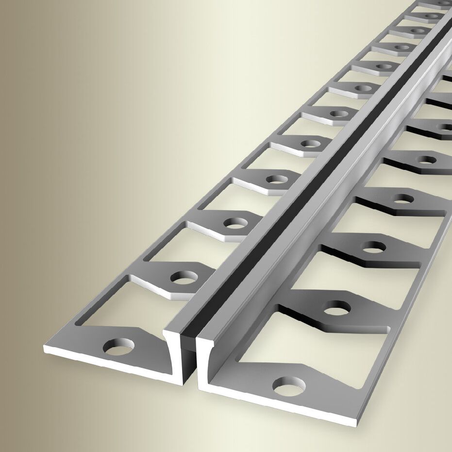 Küberit Dehnungsfugen- & Fliesenprofile 51 x 2500 mm Einfasshöhe 8 - 10.3 mm Alu eloxiert