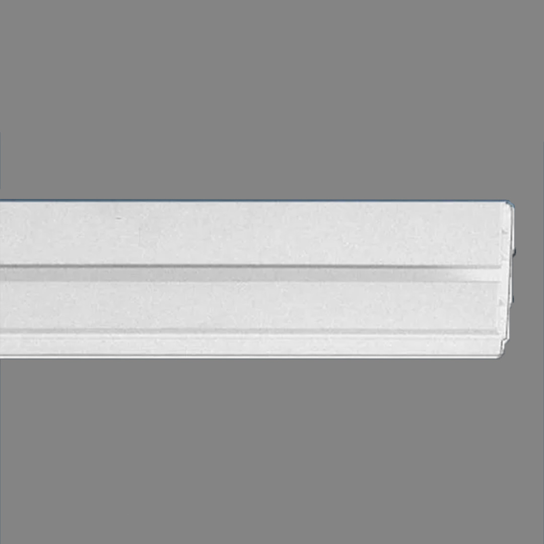 Wiesemann | Gardinenschiene | Einläufig | Kunststoff | 16 x 36 x 1200 mm | Vorhangschiene | Weiß