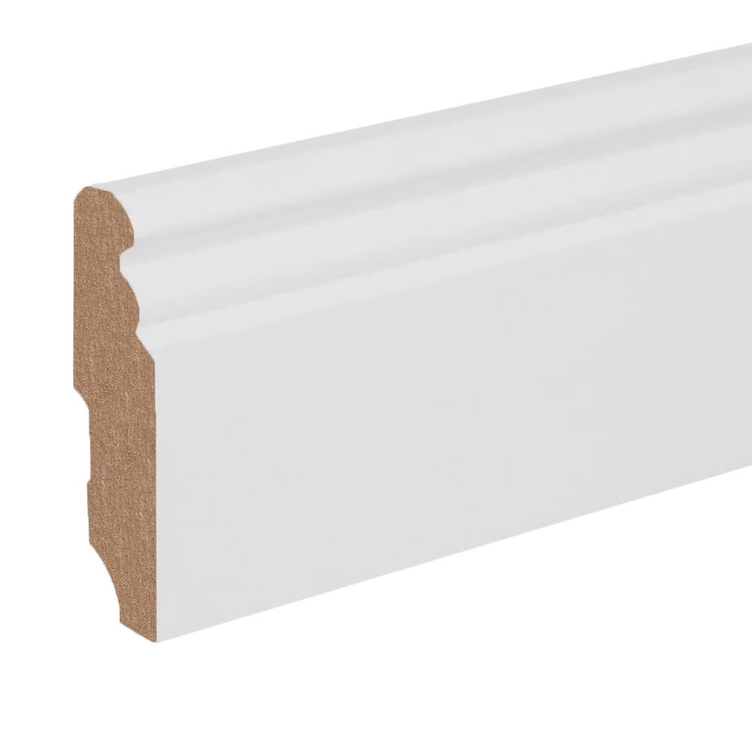 Sockelleiste / Fußleiste / Bodenleiste Erba-2 (71992) | 19 x 78 x 2400 mm | Weiß
