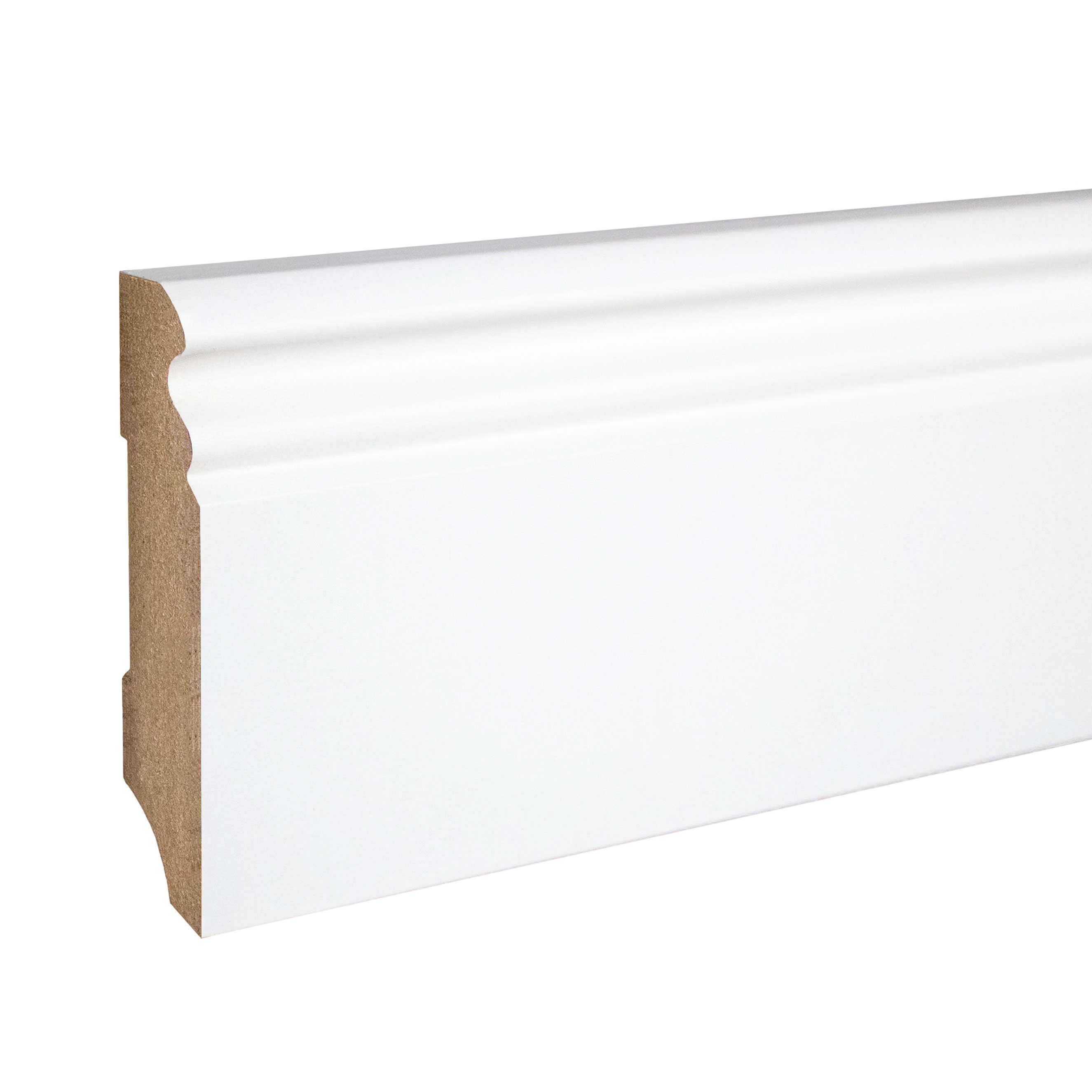 Kosche | Sockelleiste Bergamo-7 | 65777 | 19 x 80 x 2500 mm | MDF | Hamburger Profil | Weiß