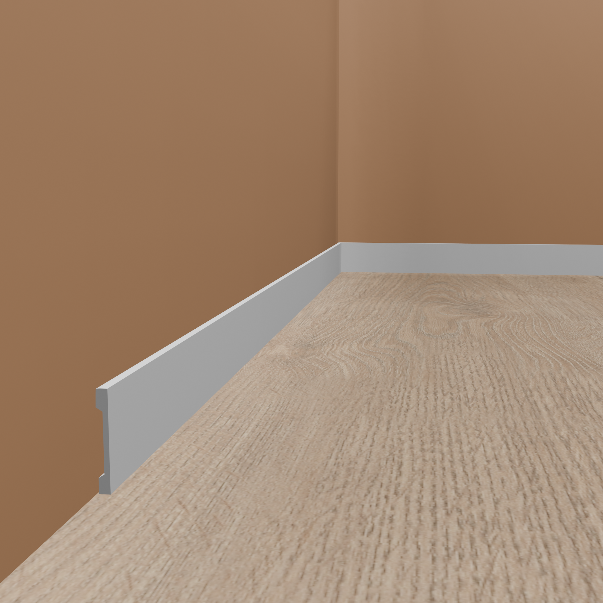 PROVISTON | Sockelleiste "NE013P" | 10 x 100 x 2000 mm | Satin Weiß | Fußleiste | Wohndekoration