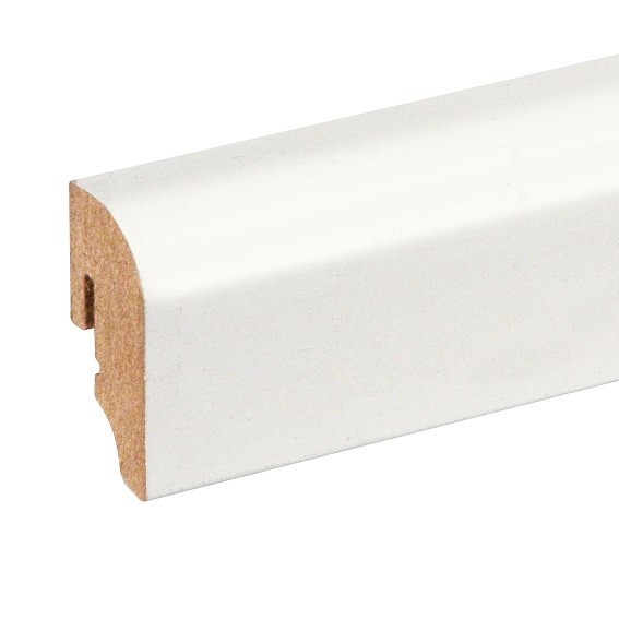 Neuhofer Außenwinkel | Für Sockelleiste 20 x 40 mm Fußleiste MDF Weiß Lackiert Abgerundet