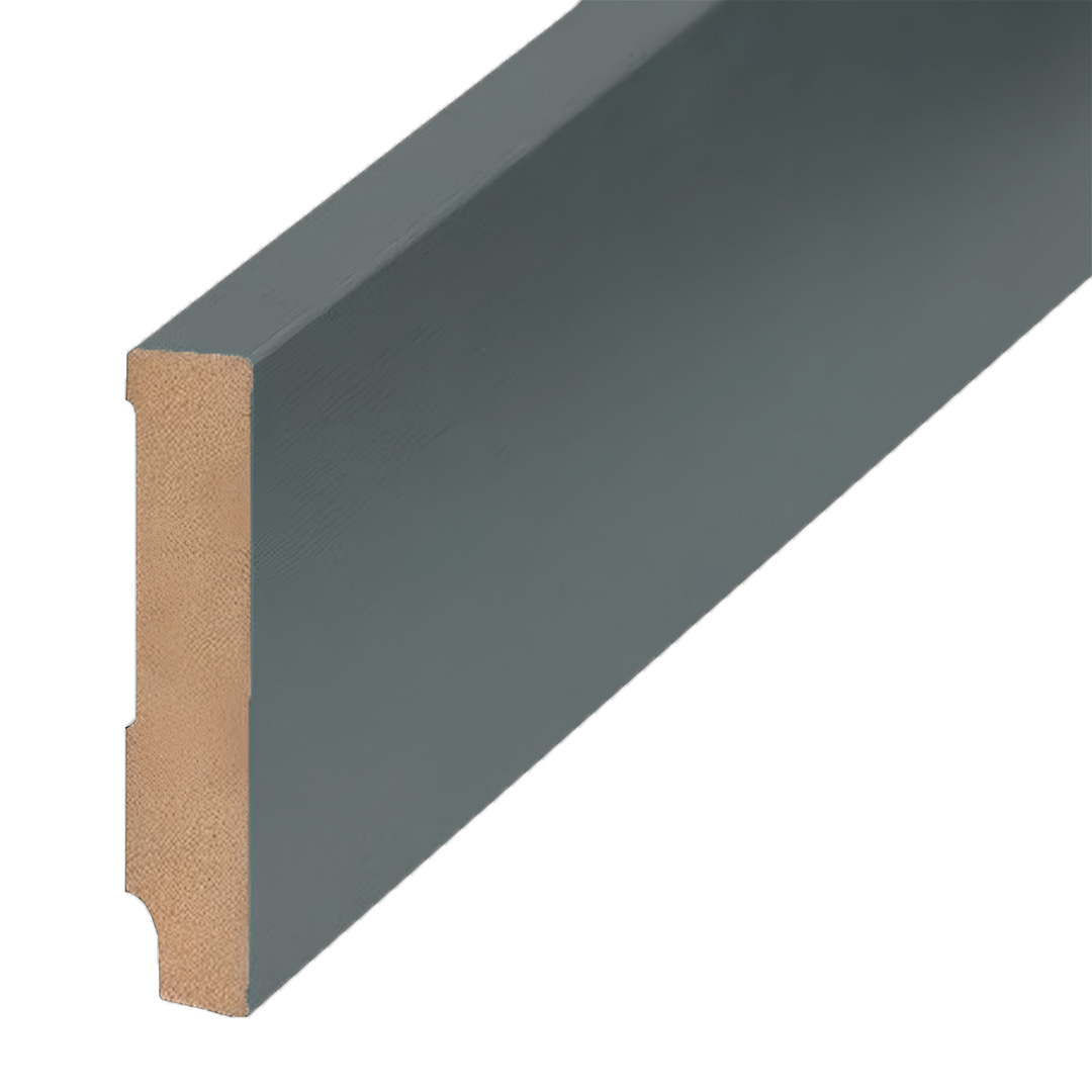 Fussleiste MDF Finishfolie - Farbe: Stahl dunkel 16 x 80 x 2500 mm by PROVISTON