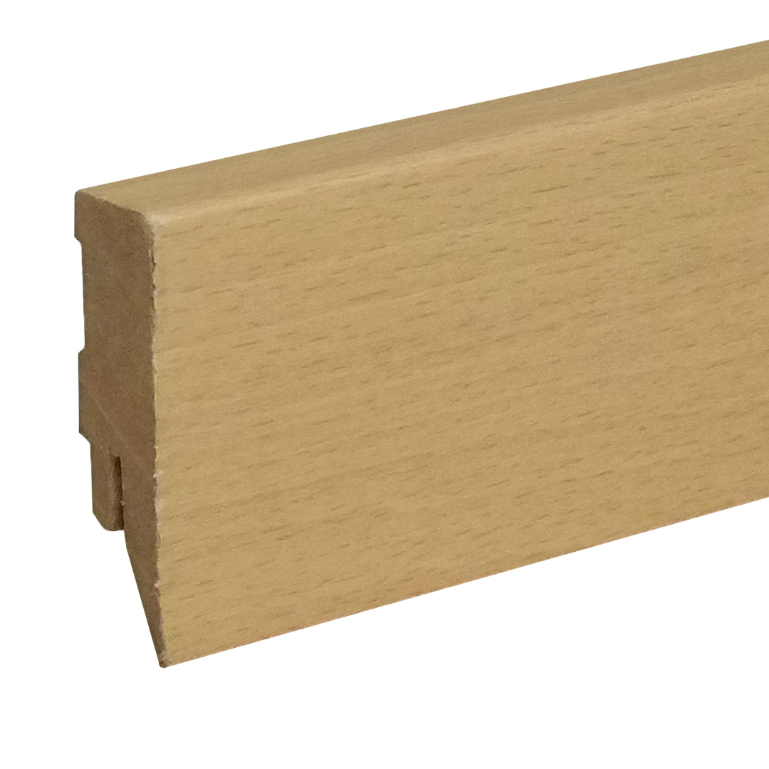 Sockelleiste / Fußleiste / Bodenleiste Lecco-85 (73250) | 16 x 58 x 2500 mm | Buche HD