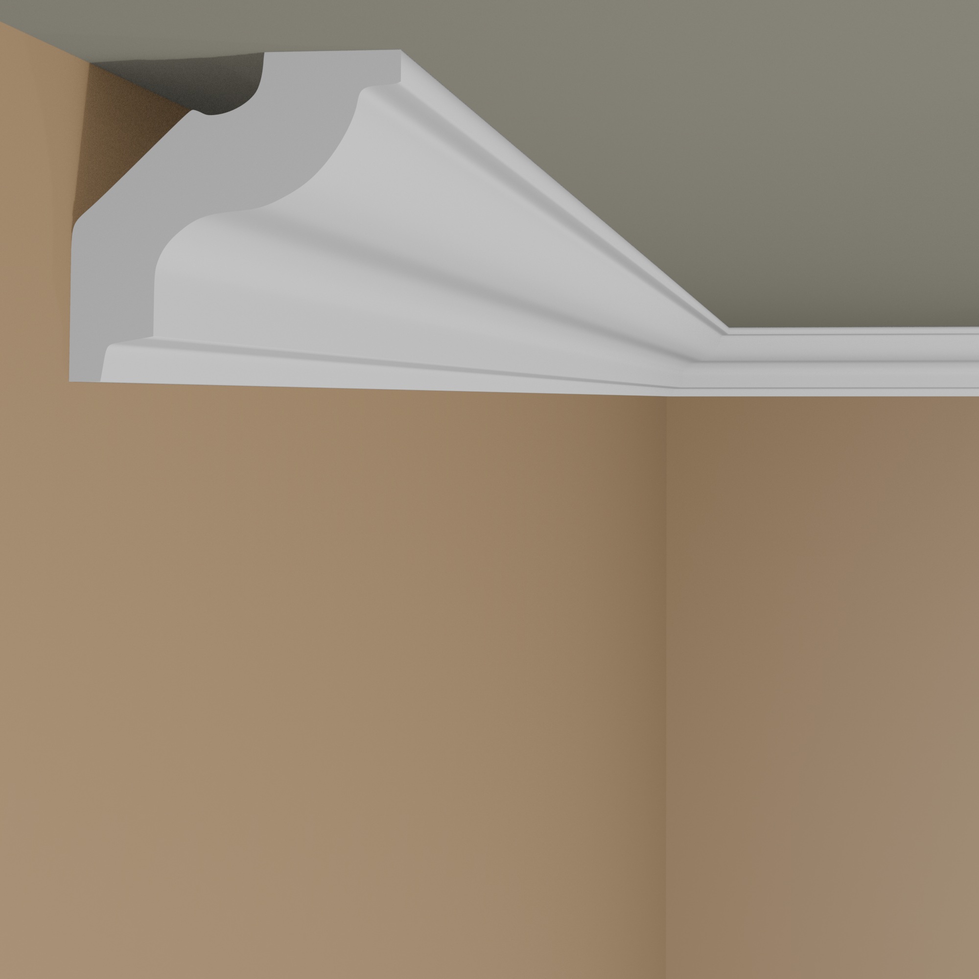 Marbet_E22_1 Marbet Stuckleiste "E-22" Styropor Deckenleiste 30 x 30 x 2000 mm Polystyrol Leiste Weiß