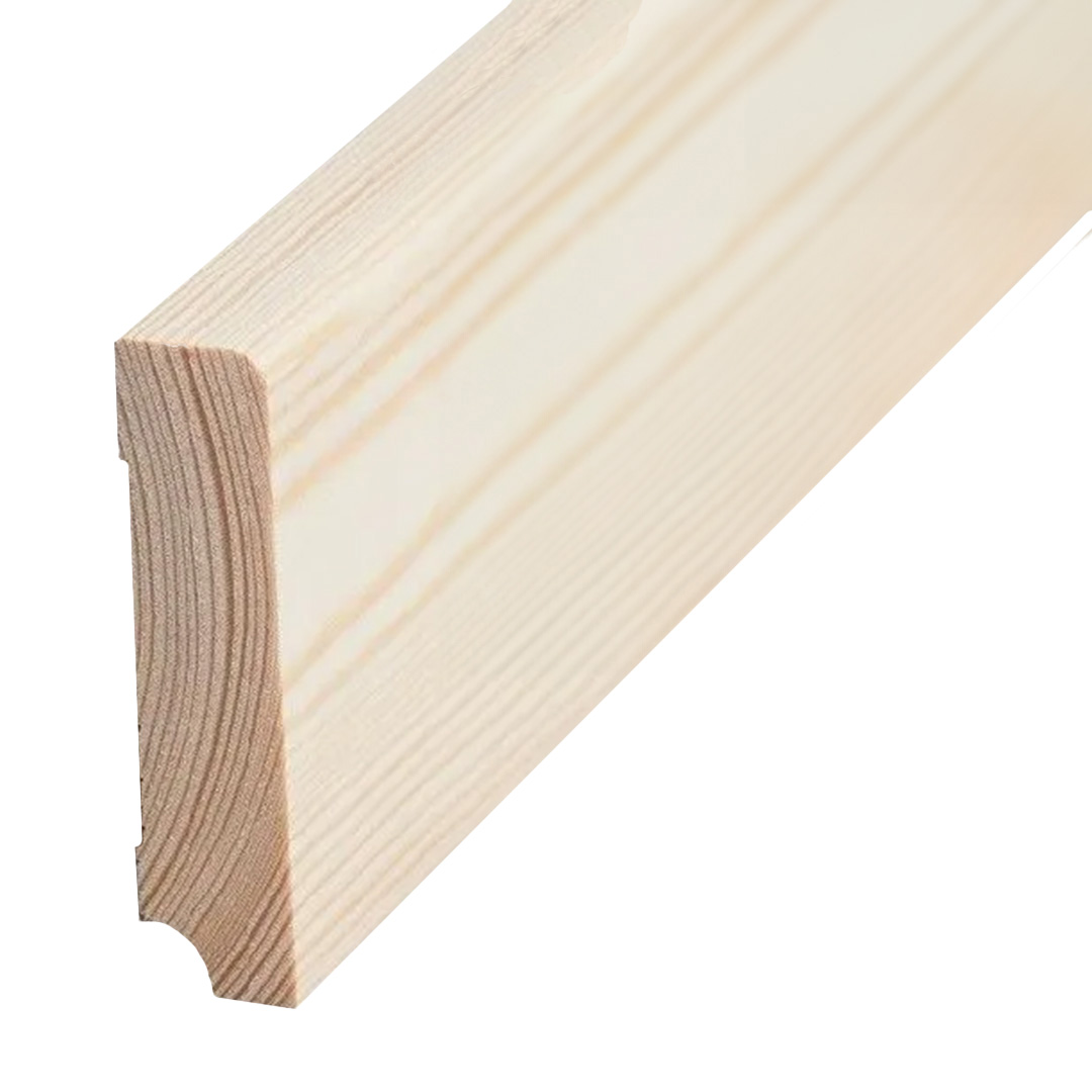 Fussleiste in Naturoptik - Massivholz roh Kiefer (19 x 80 x 2500 mm) by PROVISTON