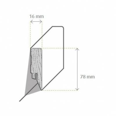 Zeichnung Sockelleiste / Fußleiste / Bodenleiste Mortara-3 (72297)