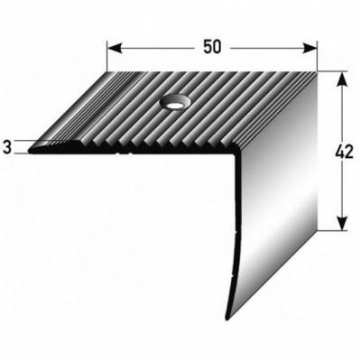Treppenkante "Vena" / Winkelprofil 42 mm x 50 mm Aluminium eloxiert