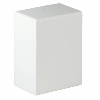 PROVISTON | Endstück für Heizrohrabdeckleiste | weiß foliert | 41 x 91 x 91mm | Verkleidung