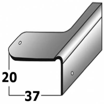 Reparaturwinkel, Sanierung für Holztreppen, verzinkter Stahl, 20 mm Nase, inkl. Befestigungszubehör