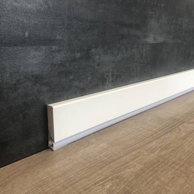 Moderne Licht Sockelleiste Weiss Lackiert 19 X 85 Mm Profileisten