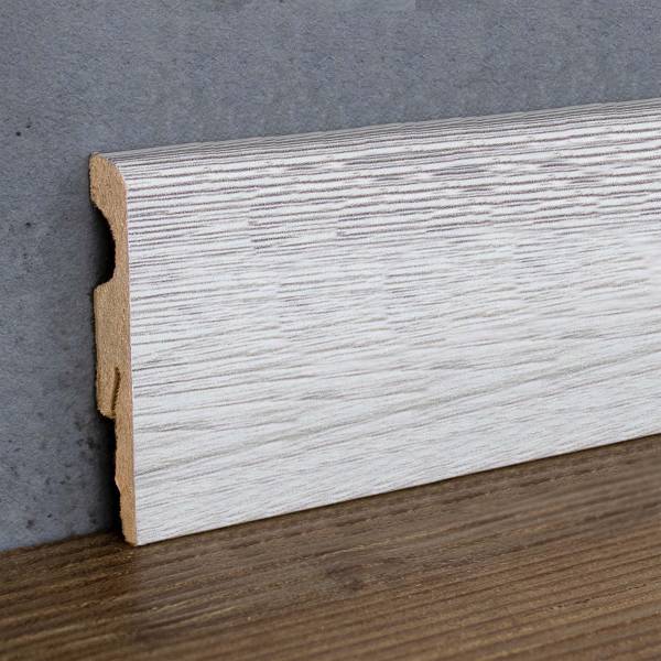 PROVISTON | Weißeiche | 10 x 58mm | weiß foliert | Sockelleiste MDF | Fußleiste abgerundet | modern PROVISTON | Weißeiche | 10 x 58mm | weiß foliert | Sockelleiste MDF | Fußleiste abgerundet | modern
