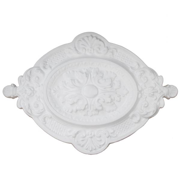 Marbet | Rosette &quot;R4&quot; | 57 x 40cm | Styropor | weiß
