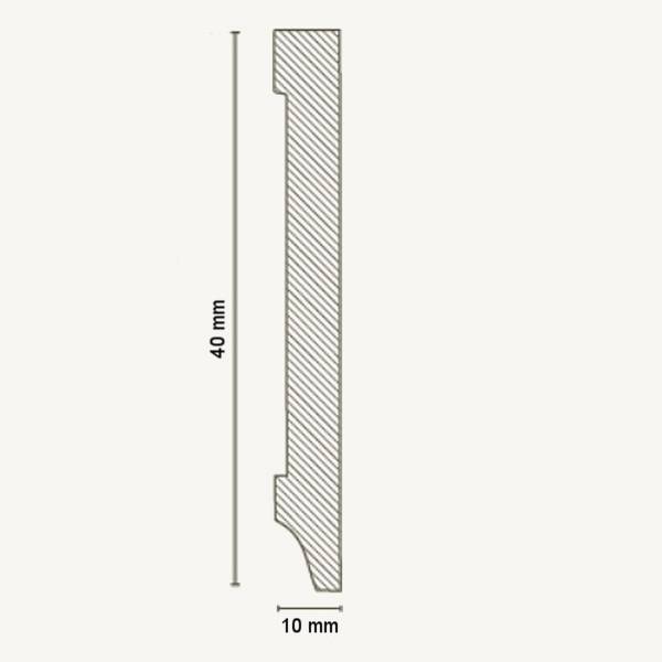 Innen- oder Außenwinkel Für Sockelleiste Eckig 10 x 40 mm MDF foliert Weiß by PROVISTON