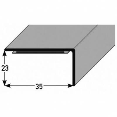 PVC-Winkel für Stufenmatten "Ortiga" PVC-Winkel, 35 mm Breite, 23 mm Höhe PVC, Typ 246